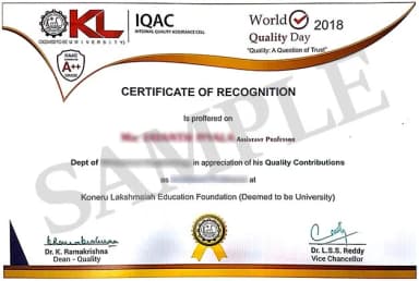 KL Online Degree Certificate