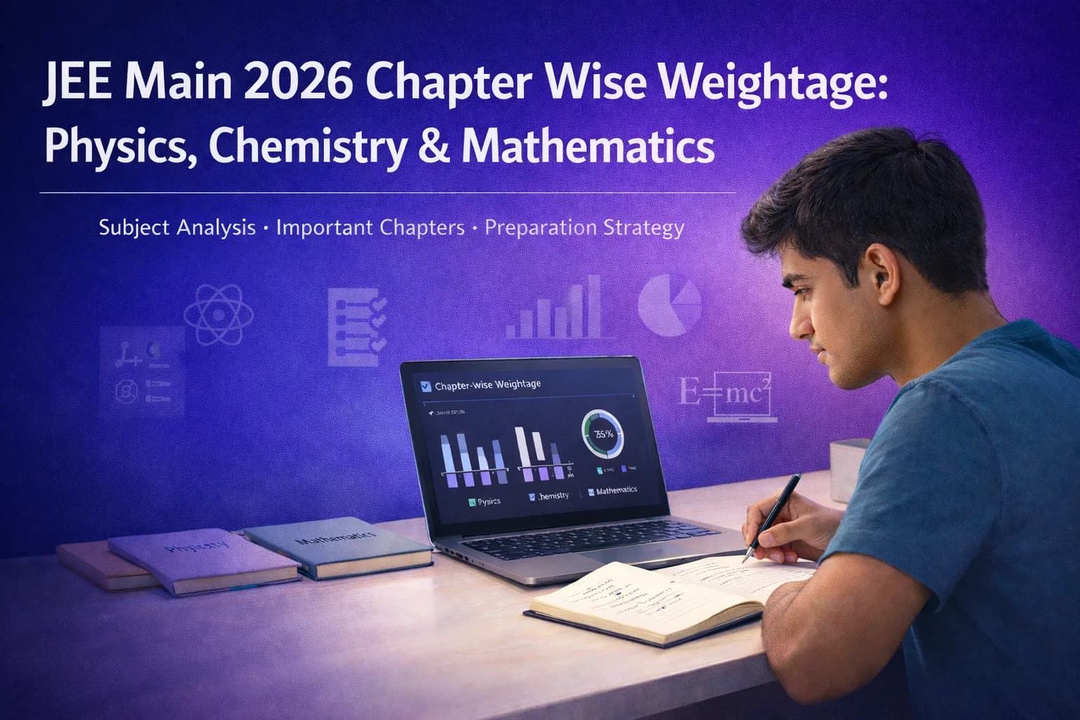 JEE Main 2026 Chapter Wise Weightage: Physics, Chemistry & Mathematics