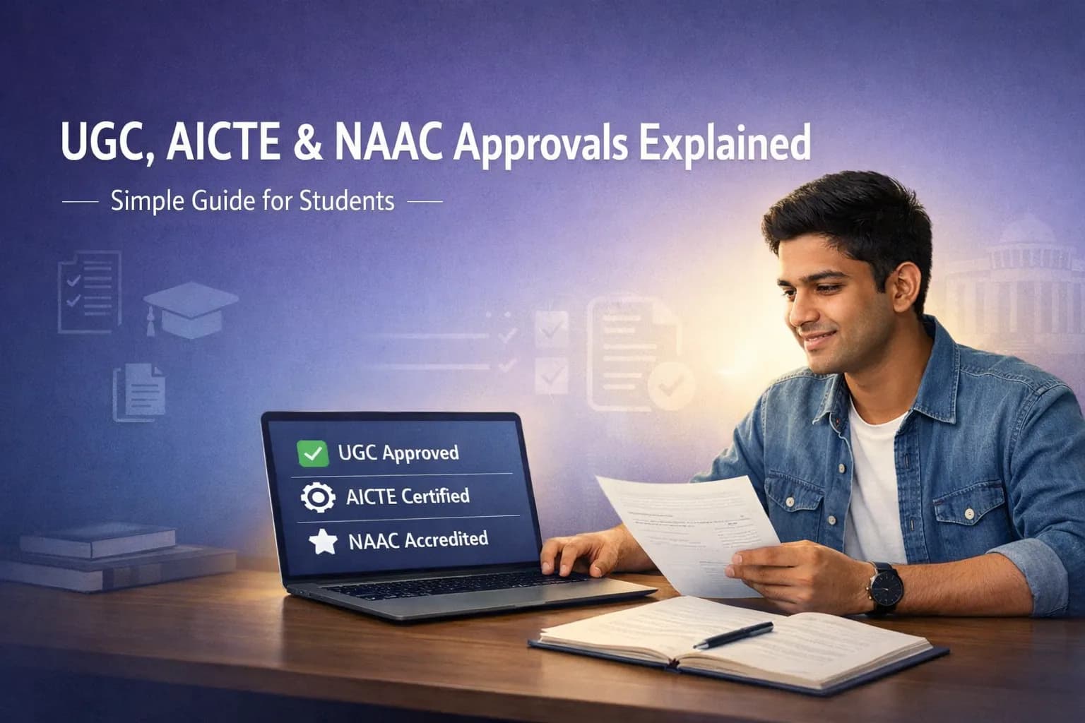 UGC, AICTE & NAAC Approvals Explained (Simple Guide for Students)