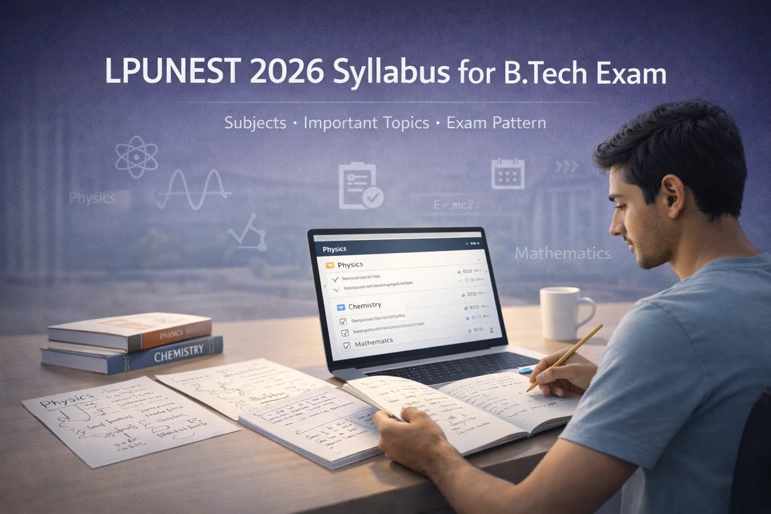 LPUNEST 2026 Syllabus for B.Tech Exam- Subject-wise syllabus
