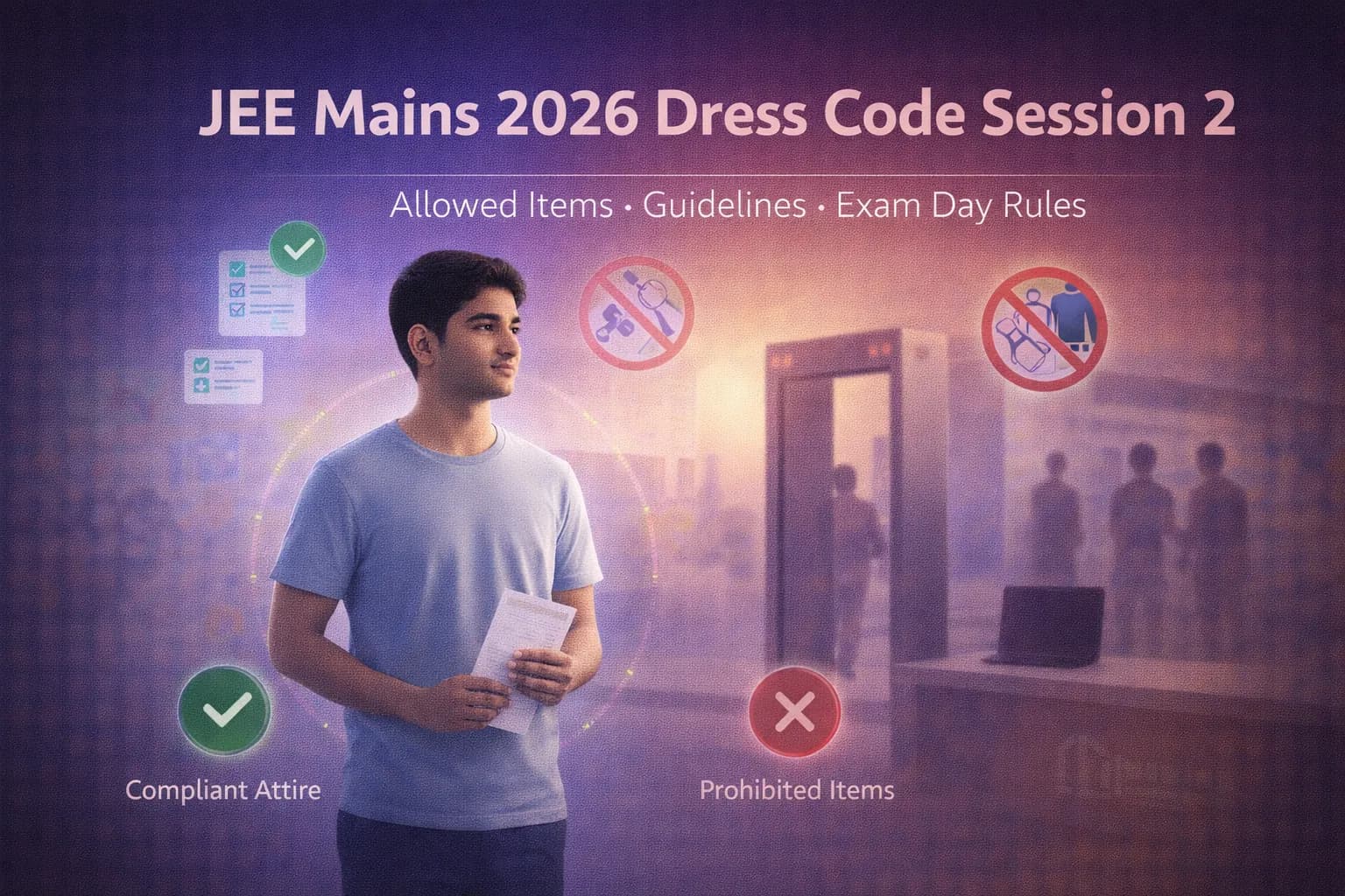 JEE Mains 2026 Dress Code Session 2: Allowed Dress, Rules, Do’s & Don’ts