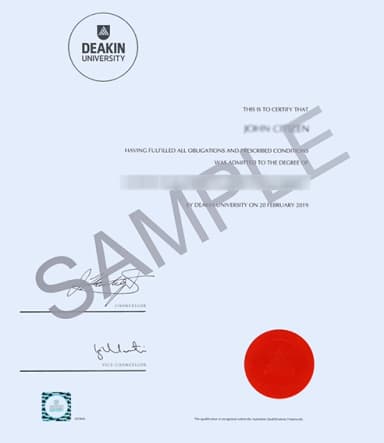 Deakin University Online Degree Certificate