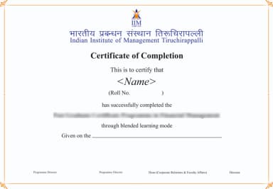 IIM Trichy Degree Certificate