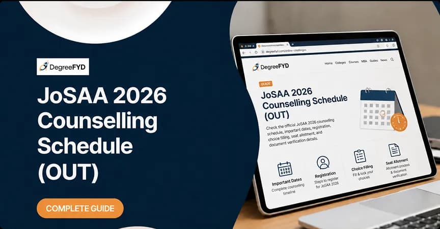 JoSAA 2026 Counselling Schedule (OUT): Check Round Wise Dates & Fee Details