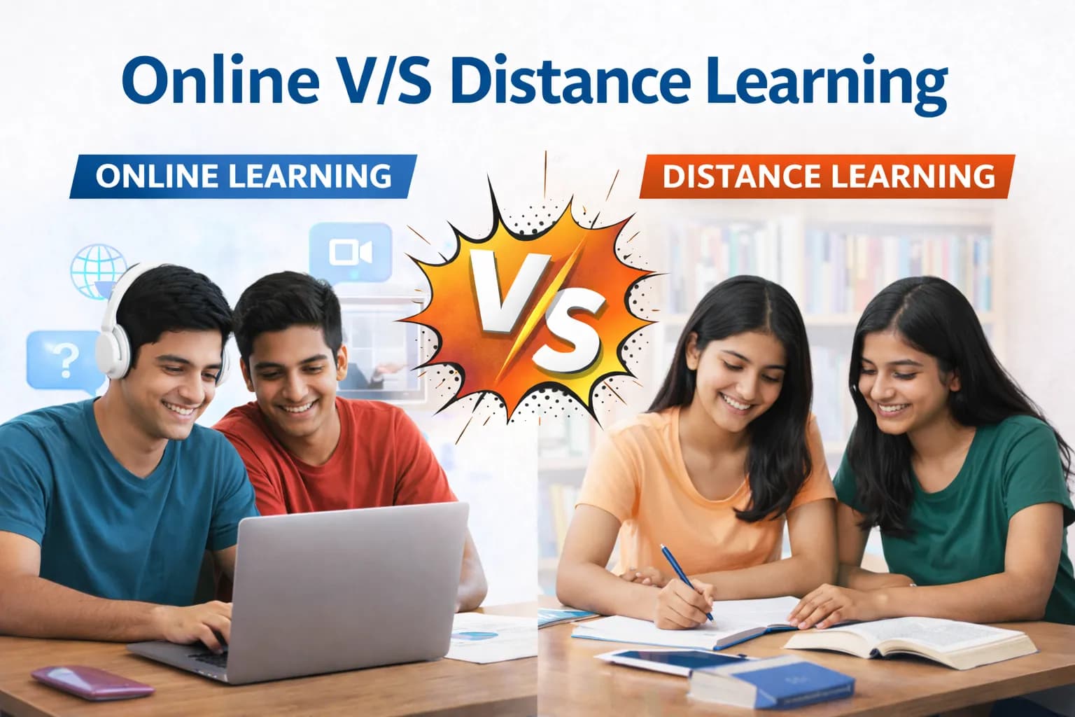 Online V/S Distance Learning: Differences & Advantages