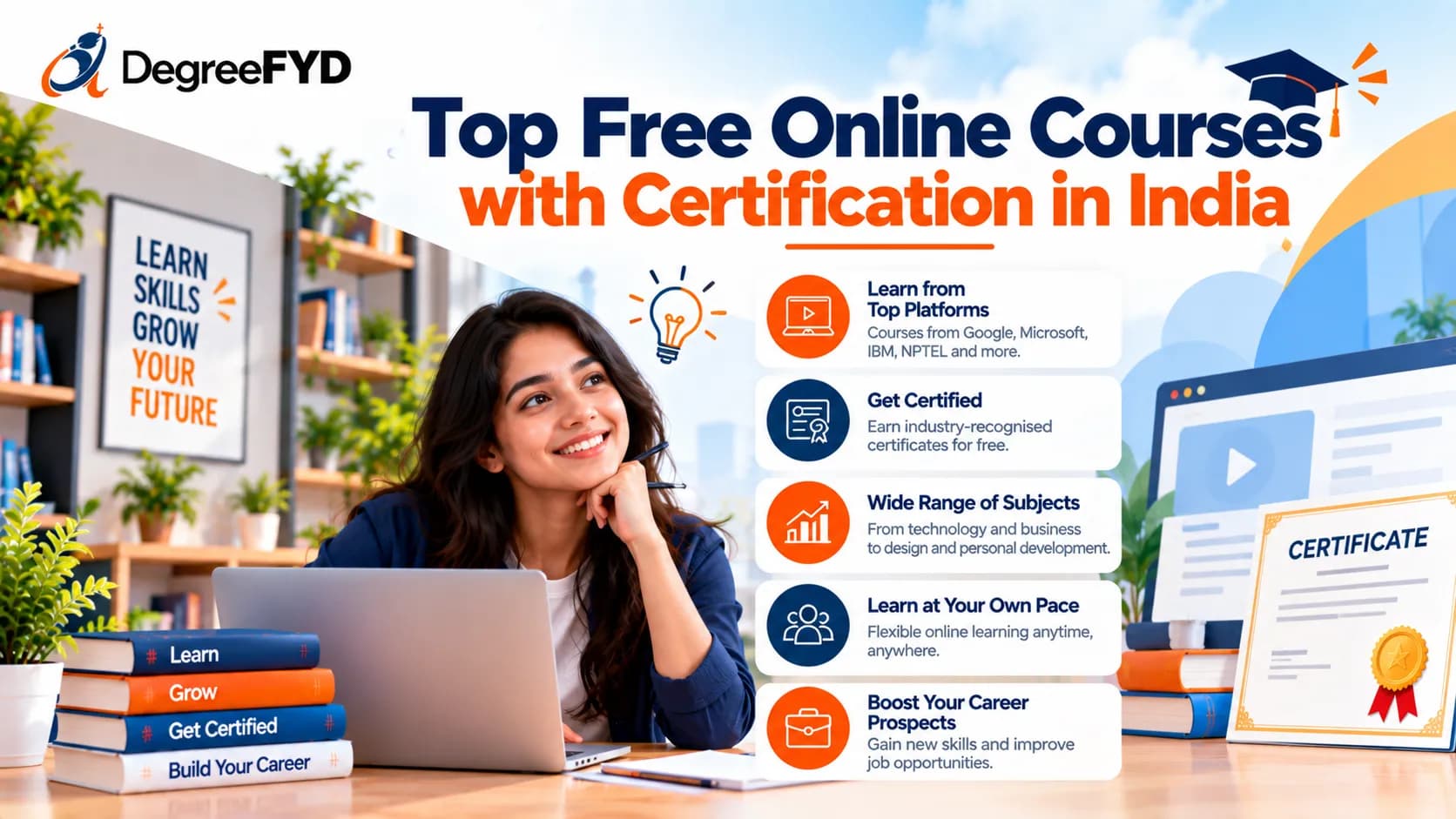 List of Top Free Online Courses with Certification in India