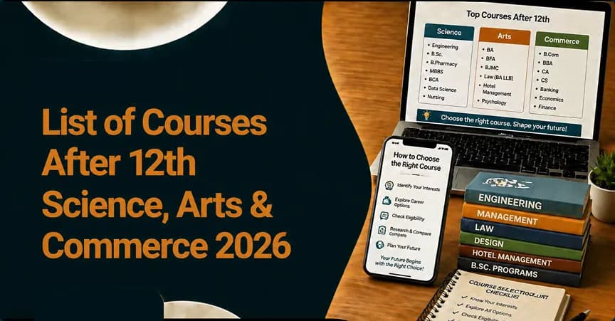 List of Courses After 12th Science, Arts & Commerce 2026