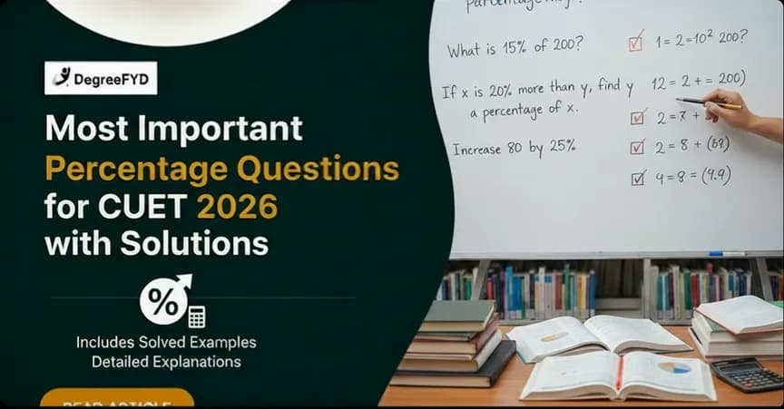 Most Important Percentage Questions for CUET 2026 with Solutions
