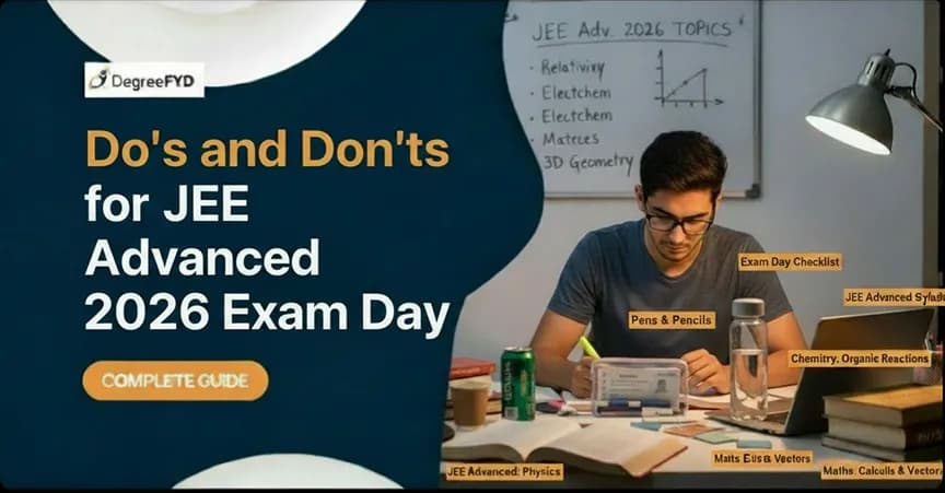 Do's and Don'ts for JEE Advanced 2026 Exam Day