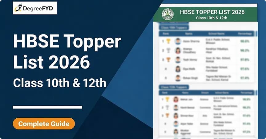 HBSE Topper List 2026 Class 10th & 12th