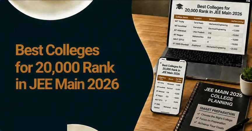 Best Colleges for 20,000 Rank in JEE Main 2026