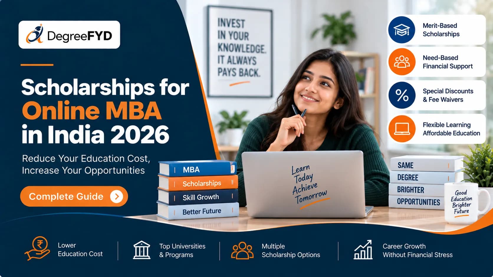 Scholarships for Online MBA in India 2026