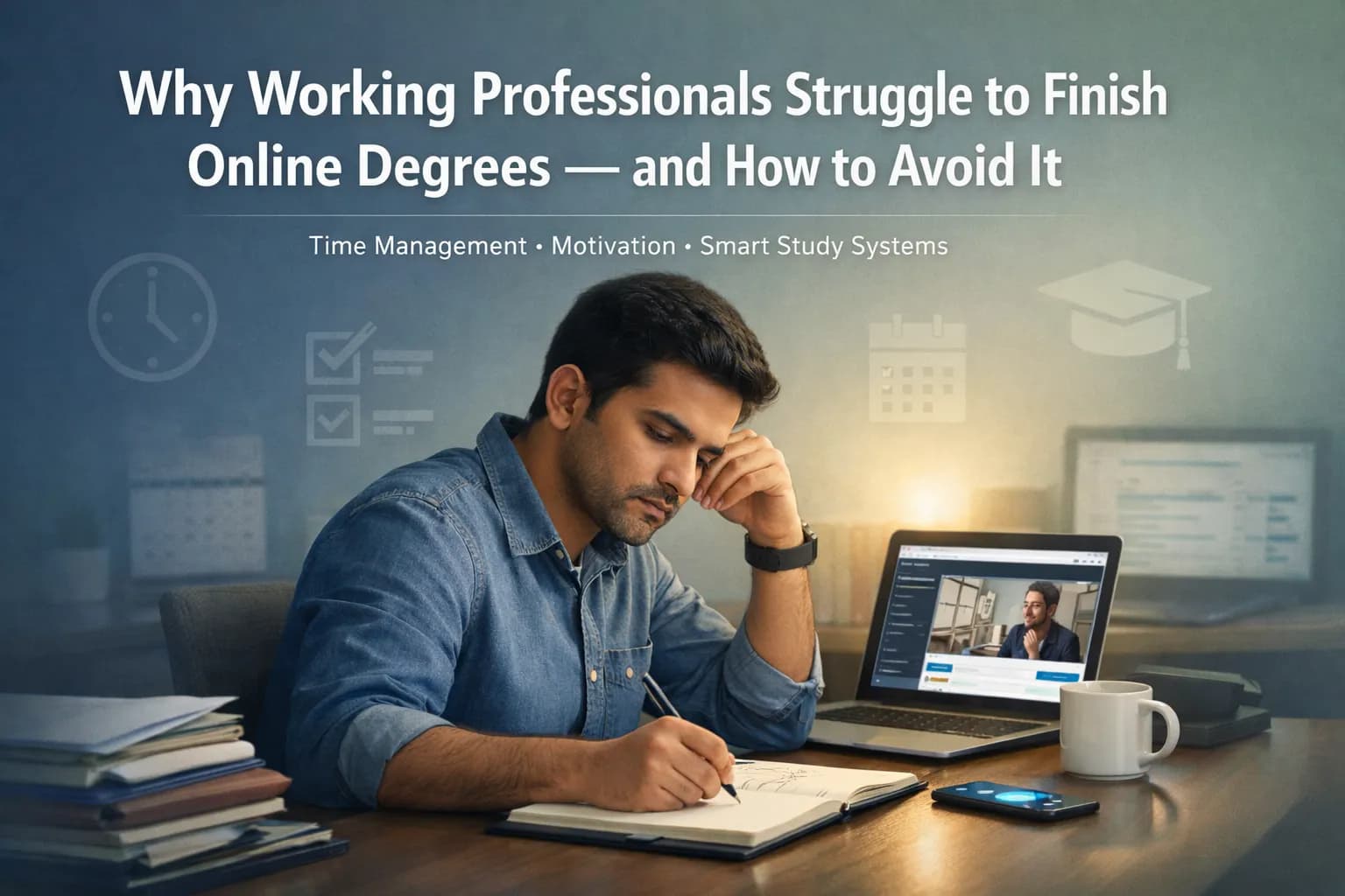 Why Working Professionals Struggle to Finish Online Degrees — and How to Avoid It